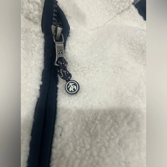Brooks Brothers white teddy fleece full zip up vest, size XL - Picture 4 of 6